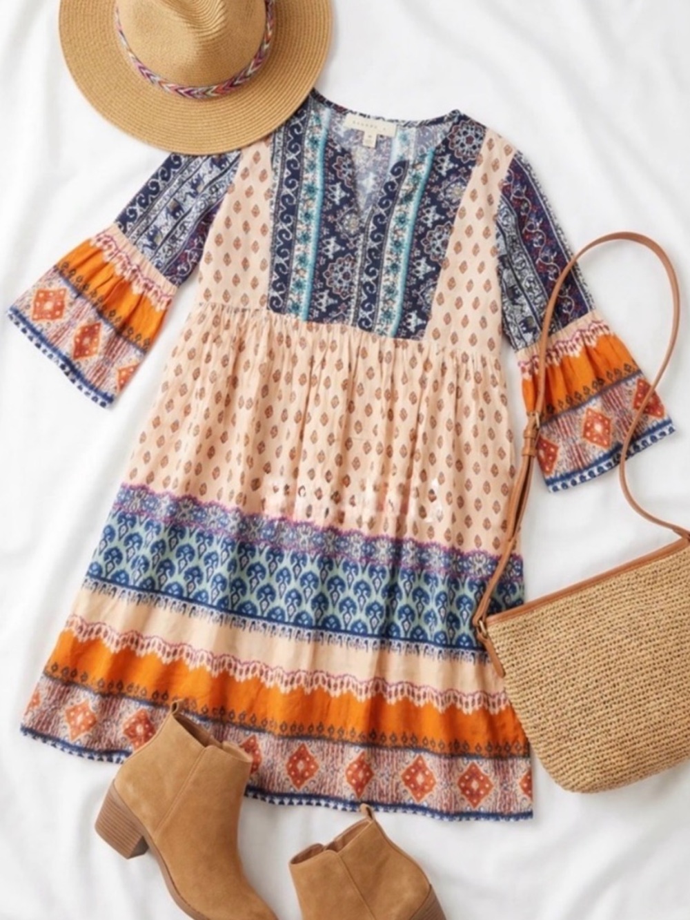 NWT [Reborn J] Boho Lightweight Flowy Summer Tunic Dress Girls Multiple Sizes - Picture 2 of 10